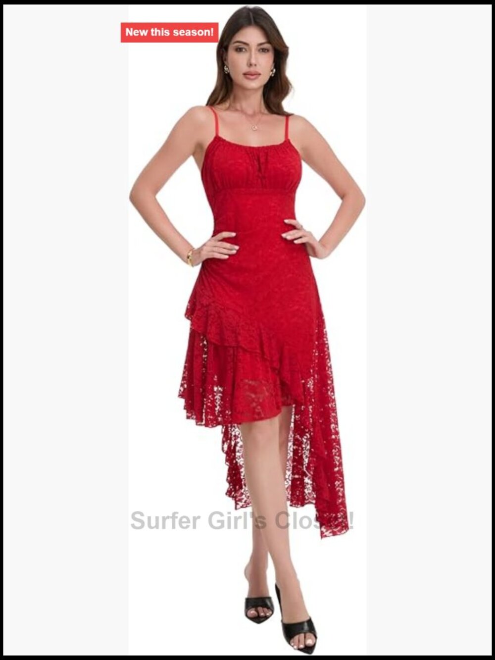 Women's Sleeveless Lace Tassel Ruffled Mini Bodycon Club Dress